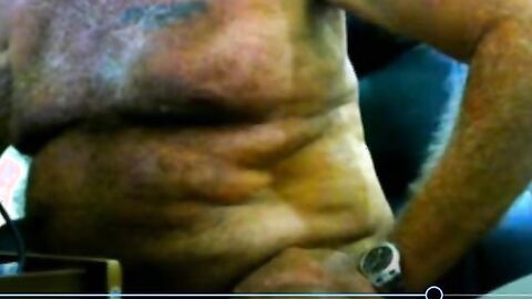 Old Man Stroking on Webcam