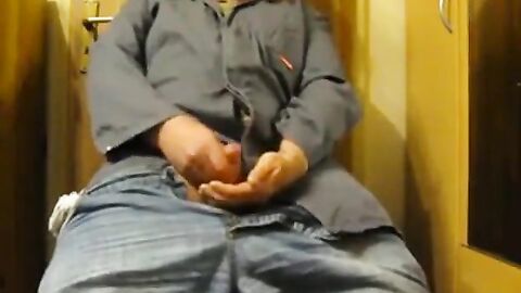 Fat Amateur Daddy Strokes Small Cock