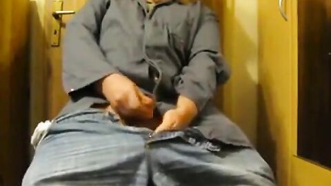 Fat Amateur Daddy Strokes Small Cock