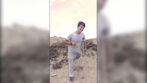Hunk with a Big Bulge Outdoors