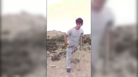 Hunk with a Big Bulge Outdoors