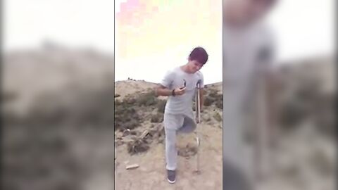 Hunk with a Big Bulge Outdoors