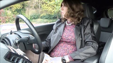 Wanking in a Car at a Supermarket Parking Lot