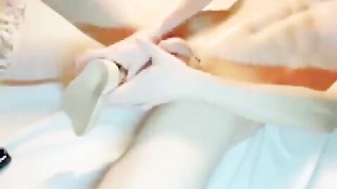 Oiled Twink Masturbates with a Giant Dildo