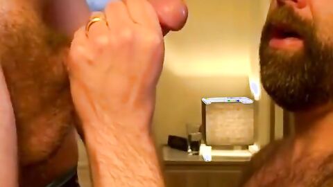 Bearded Bear Takes Two Loads to the Face