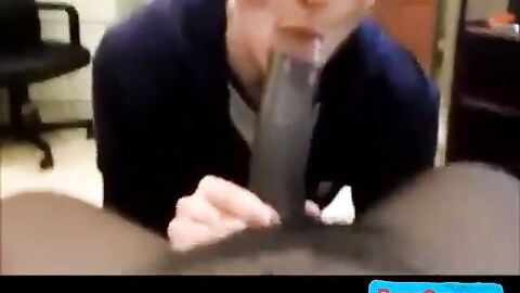 Big Black Cock Sucked by a Horny Amateur Dude