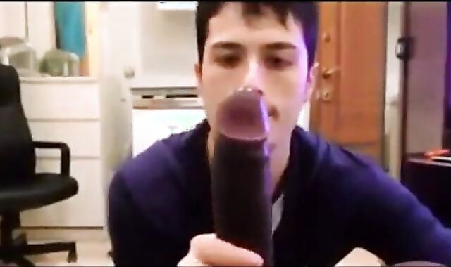 Big Black Cock Sucked by a Horny Amateur Dude