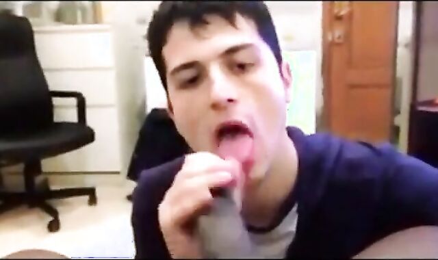 Big Black Cock Sucked by a Horny Amateur Dude