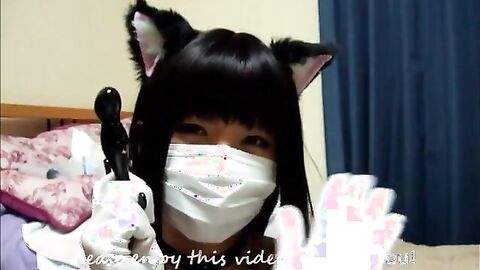 Asian Crossdresser Cums Hard with Sex Toy