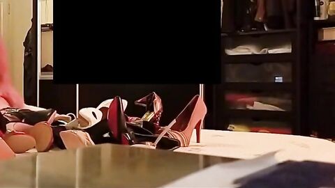 Fucking My Buddy's Girl's Shoes with a Sex Toy