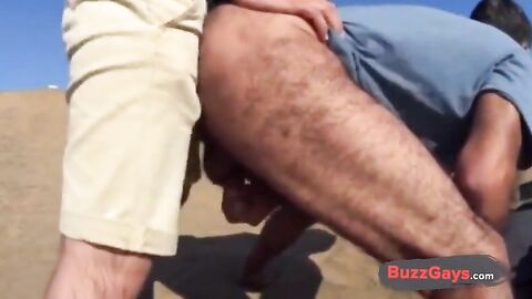 Bareback Outdoor Adventure With A Stranger On A Dune