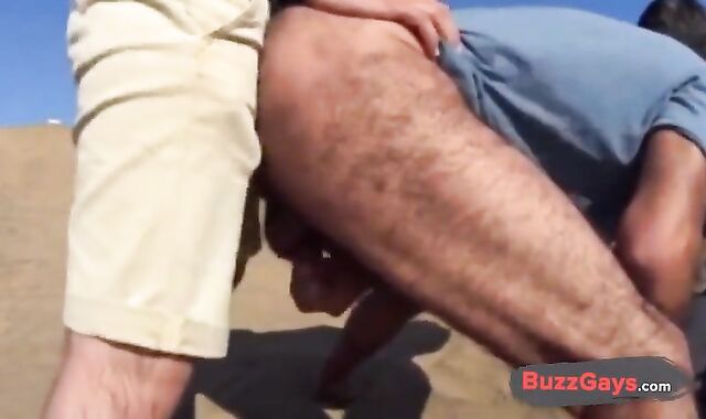 Bareback Outdoor Adventure With A Stranger On A Dune
