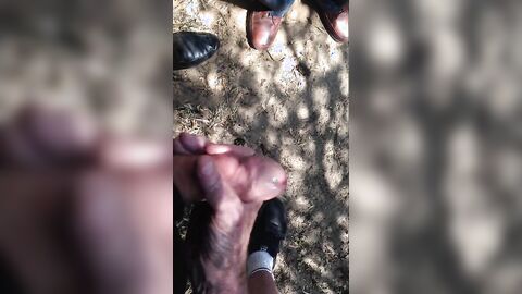 Old Men Wank Young Cock Outdoors