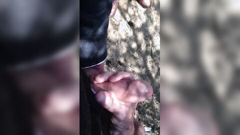 Old Men Wank Young Cock Outdoors