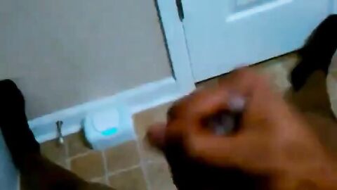 Big Black Cock Masturbating in the Bathroom