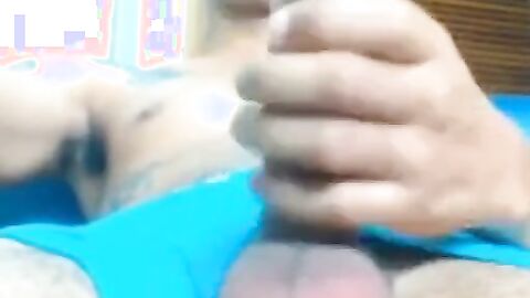 Big-Cock Latin Twink Shows Off on Webcam