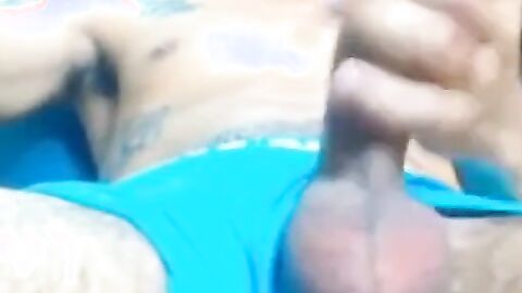 Big-Cock Latin Twink Shows Off on Webcam