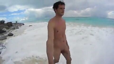 Big-Cock Men Jerk Off at a Cuba Beach