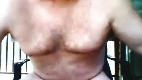 Beefy Daddy Strokes and Shoots