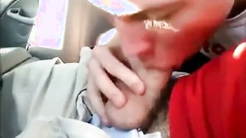 Backseat Blowjob and Cum Swallow
