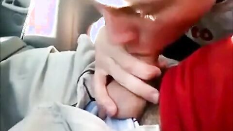 Backseat Blowjob and Cum Swallow