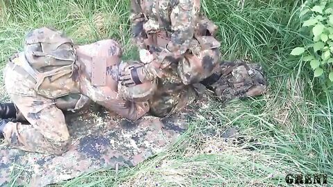 German Military Men Go Wild Outdoors