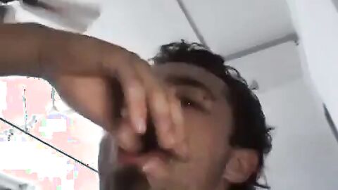 Muscular Hunk Swallows a Creamy Load