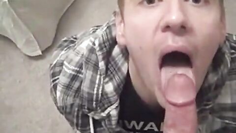 Twink Amateur Swallows a Big Cock's Load