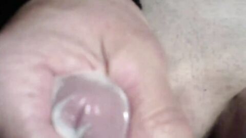 Twink's Webcam Handjob: Small Cock, Big Condom Fun