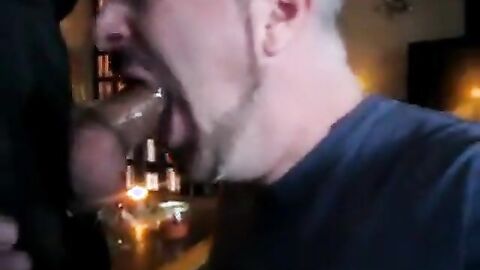 Amateur Daddy Swallows Big Cock in Suit