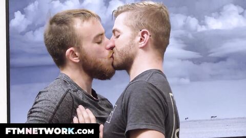 Tom Bailey is eager to feel up his swollen dick tucked between Luke's wet pussy lips