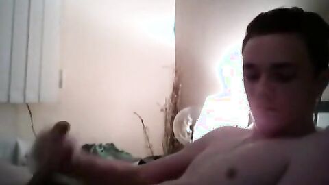 Yorkshire Lad Strokes for a Girl on Webcam