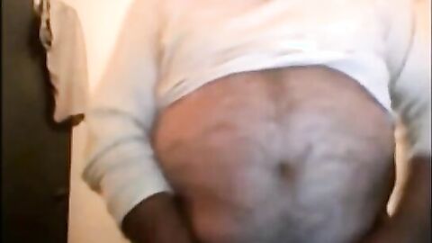 Silver Bear Daddy Mario Stroking on Webcam