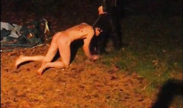 Obedient Soldier: Outdoor BDSM Spanking Session