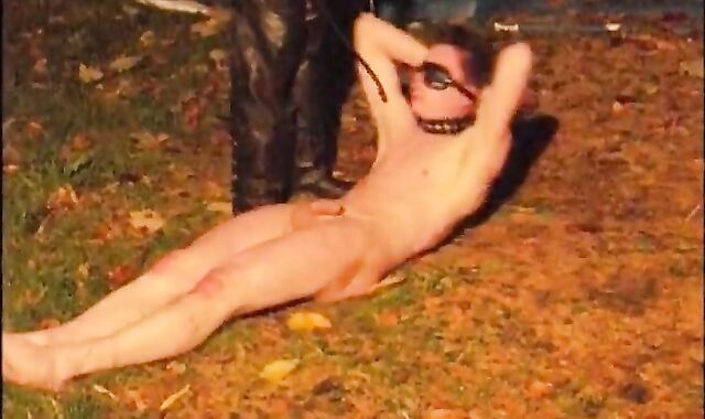 Obedient Soldier: Outdoor BDSM Spanking Session