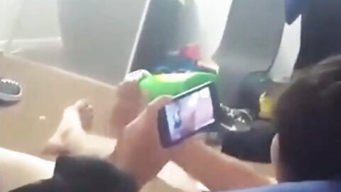 Asian Twink Cums While Watching Porn