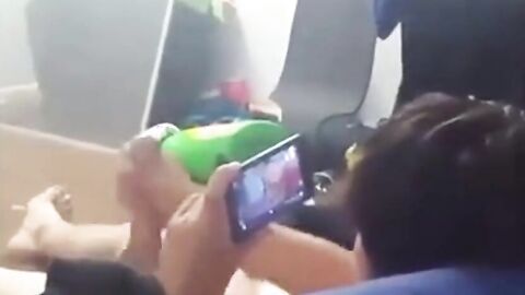 Asian Twink Cums While Watching Porn
