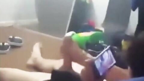 Asian Twink Cums While Watching Porn