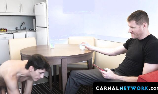 Jay James cock drips with precum while Dr Wolf rammed his tall and meaty shaft inside