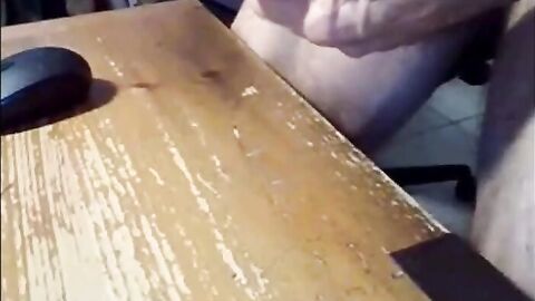 Hairy Grandpa Plays with Sex Toy