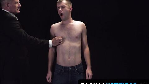 Mathew Figata slapped the boy's ass cheeks before fingering his hole and penetrating