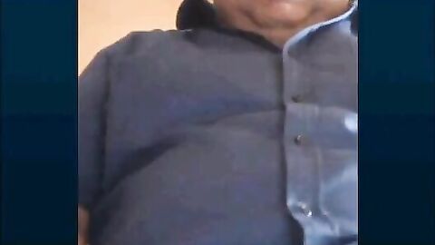 Fat Turkish Grandpa Strokes His Cock