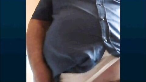 Fat Turkish Grandpa Strokes His Cock