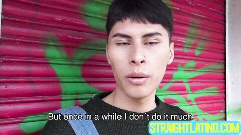 Sparkly eyed student Damon showers himself with my oozing hot cum