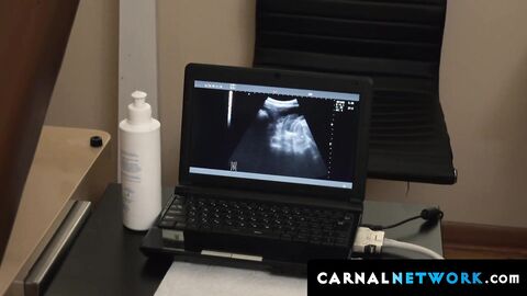 Austin Young and the doctor watched from the x-ray screen a bare cock throbbing in hi