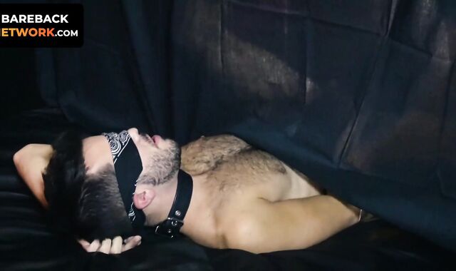 Riley Ross almost cums but holds back when he feels Logan's abs slam against his ball