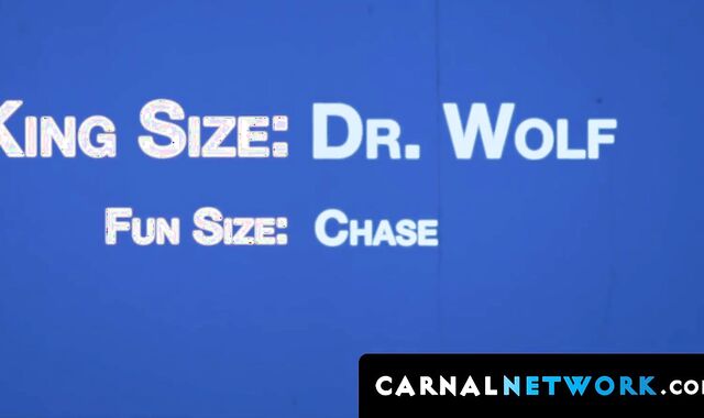 Young Chase Daniels follows Dr Wolf's lead and presents his welcoming hole for penetr