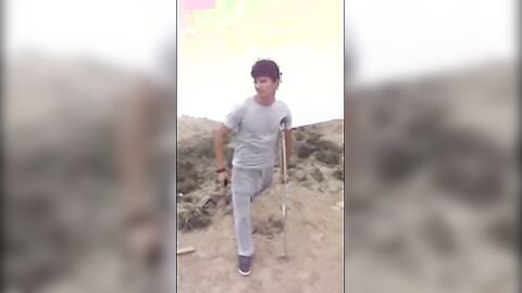 Hunk with a Big Bulge Outdoors