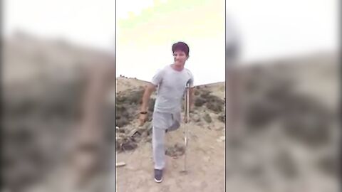 Hunk with a Big Bulge Outdoors