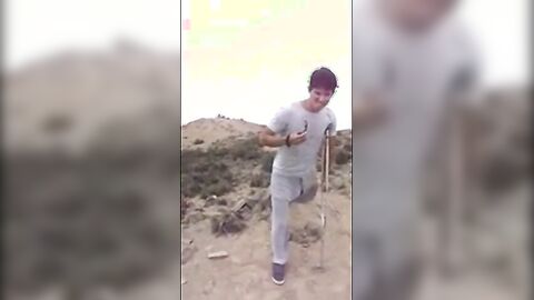 Hunk with a Big Bulge Outdoors